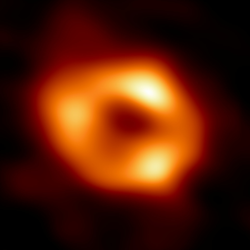 FIRST IMAGE OF THE SUPERMASSIVE BLACK HOLE AT THE CENTRE OF OUR OWN MILKY WAY GALAXY Black Hole Cam: FIRST IMAGE OF THE SUPERMASSIVE BLACK HOLE AT THE CENTRE OF OUR OWN MILKY WAY GALAXY